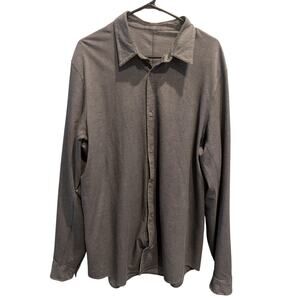Lululemon One Thing At A Time Mens Long Sleeve Button Up XL Gray